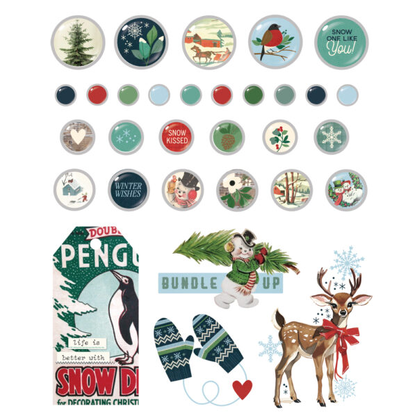 Simple Stories Simple Vintage Flannel Season Decorative Brads