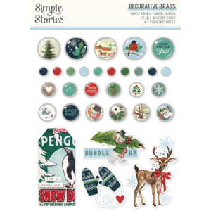 Simple Stories Simple Vintage Flannel Season Decorative Brads