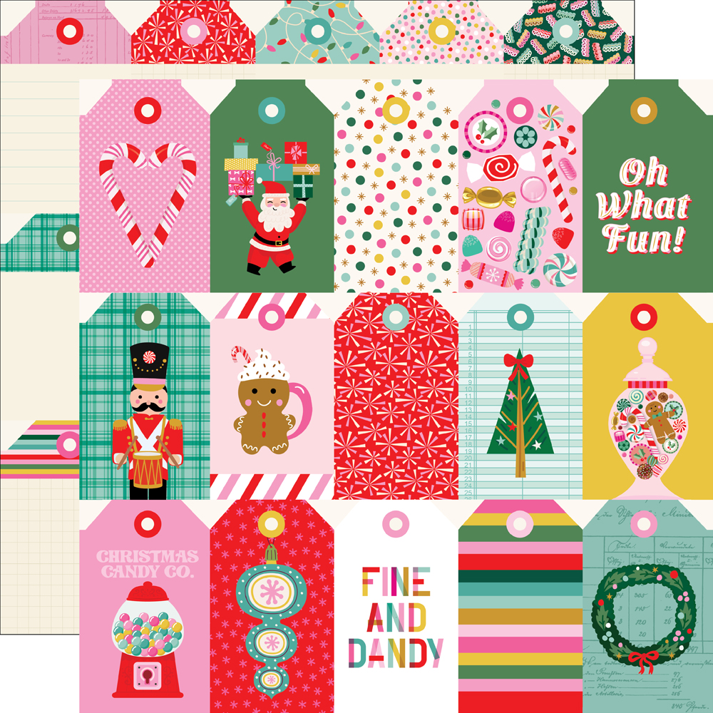 Simple Stories Hard Candy Christmas 12X12 Tag Elements