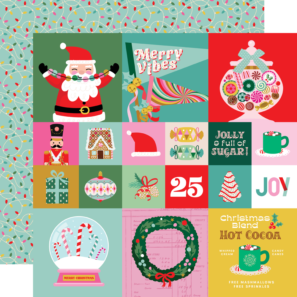 Simple Stories Hard Candy Christmas 12X12 2X2/4X4 Elements