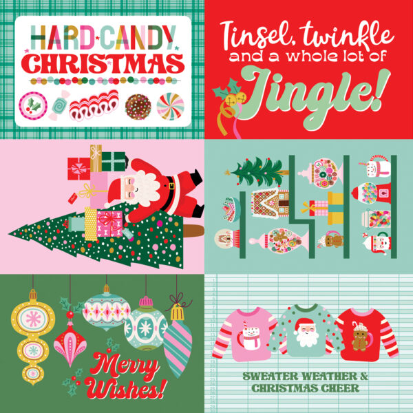 Simple Stories Hard Candy Christmas 12X12 4X6 Elements
