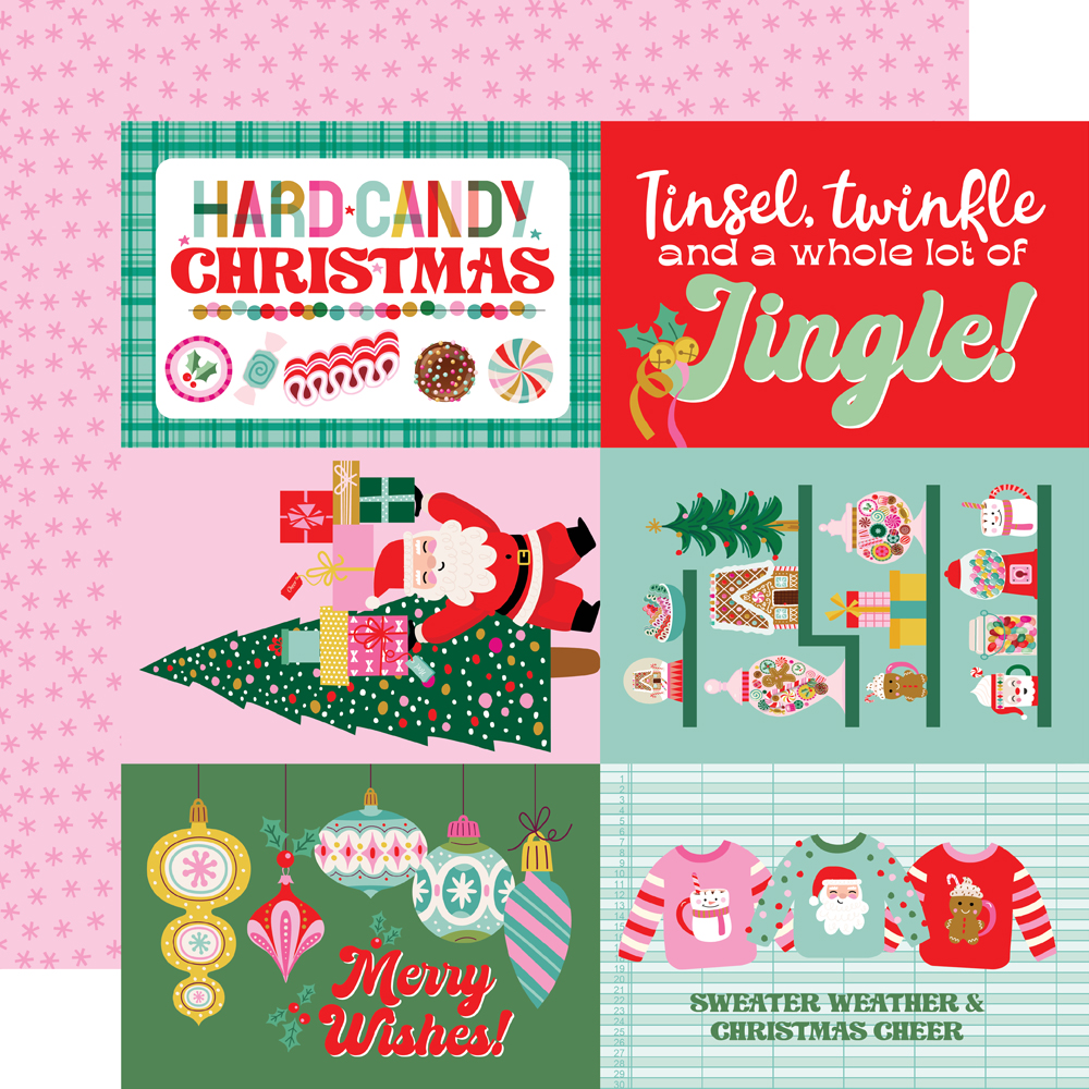 Simple Stories Hard Candy Christmas 12X12 4X6 Elements