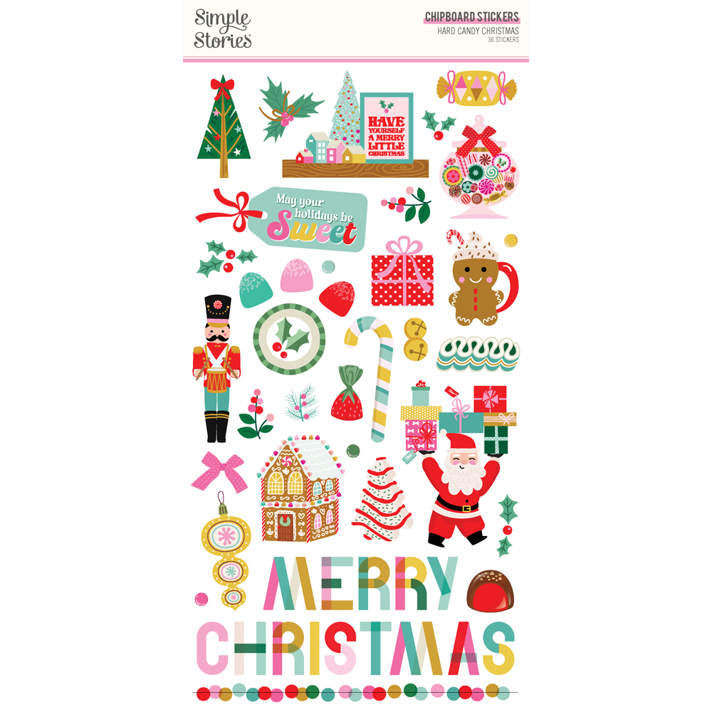 Simple Stories Hard Candy Christmas 6X12 Chipboard