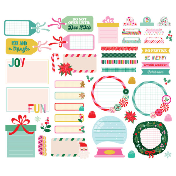 Simple Stories Hard Candy Christmas Journal Bits & Pieces
