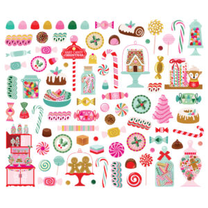 Simple Stories Hard Candy Christmas Sweets Bits & Pieces