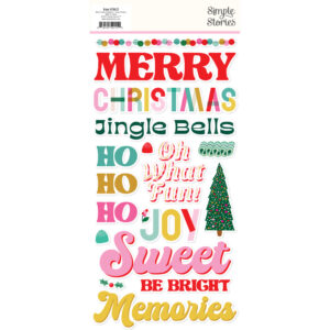 Simple Stories Hard Candy Christmas Foam Stickers
