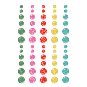 Simple Stories Hard Candy Christmas Glitter Enamel Dots