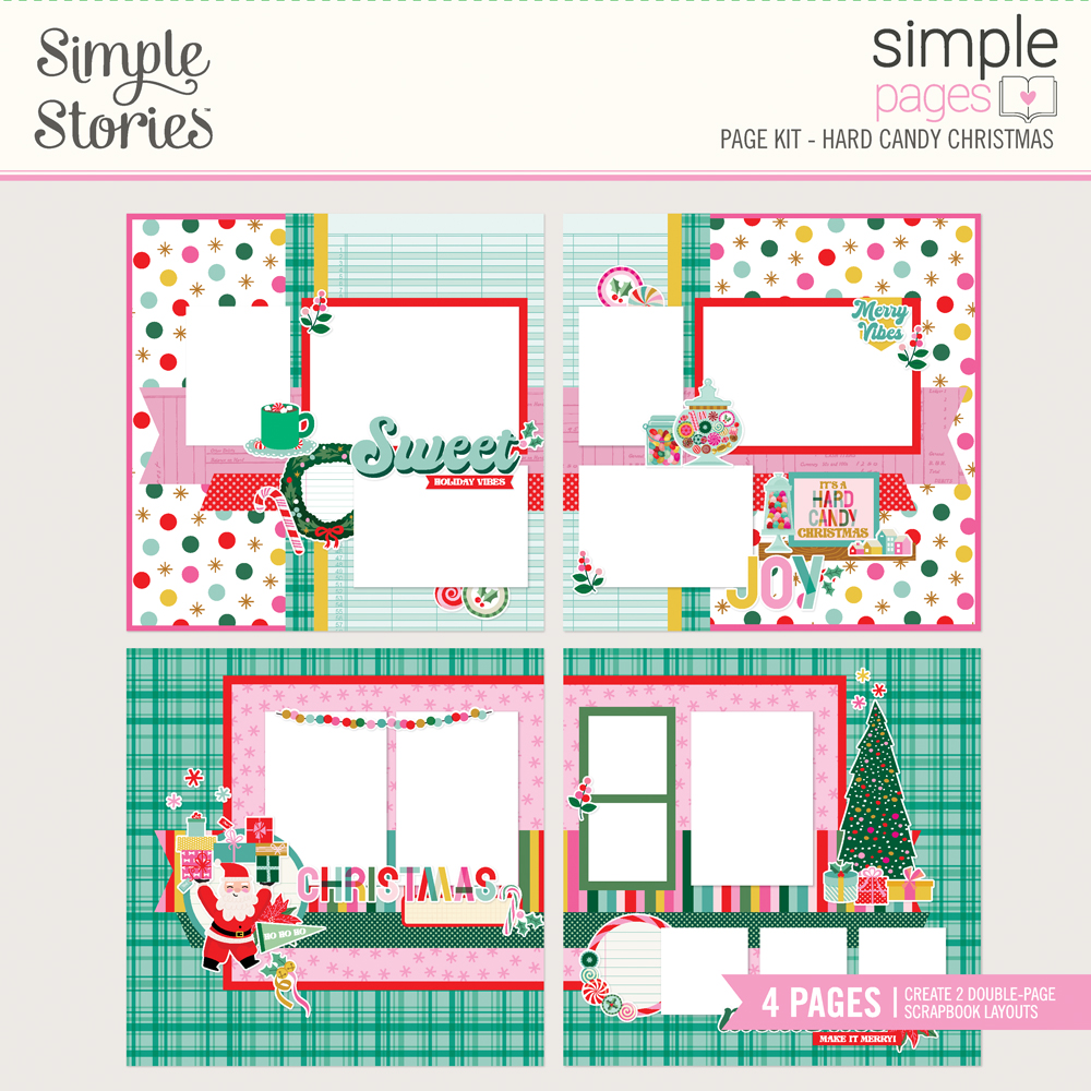 Simple Stories Hard Candy Christmas Simple Pages Page Kit