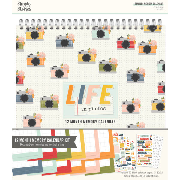 Simple Stories Life in Photos 12 Month Memory Calendar