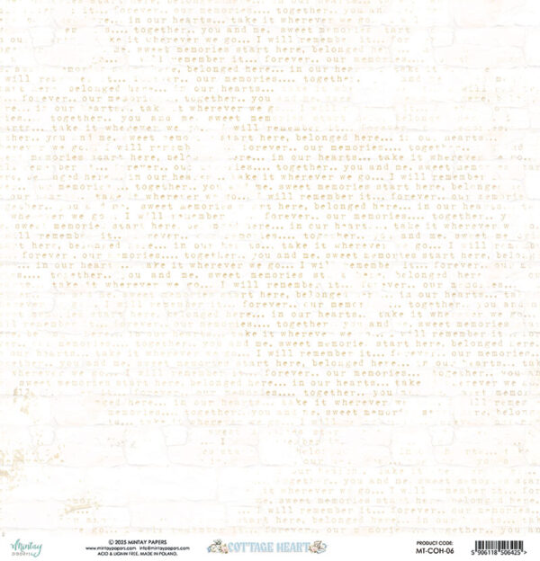 Mintay Cottage Heart 12X12 06