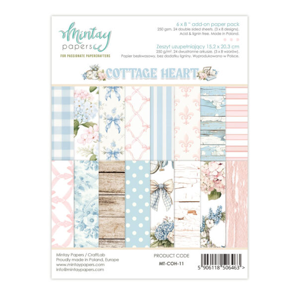 Mintay Cottage Heart 6 X 8 Add-on Paper Pad Mintay Cottage Heart 6 X 8 Add-on Paper Pad