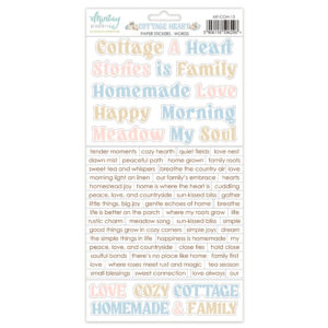 Mintay Cottage Heart 6 X 12 Stickers Words