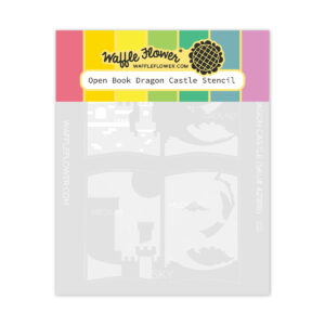 Waffle Flower Stencil Open Book Dragon Castle