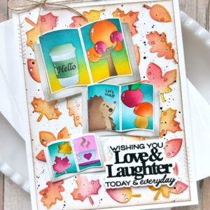 Waffle Flower Stencil Open Book Trio Birthday