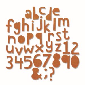 Sizzix Thinlits Die Set 102PK Alphanumeric Cutout Lower (3/4"Tall) By Tim Holtz
