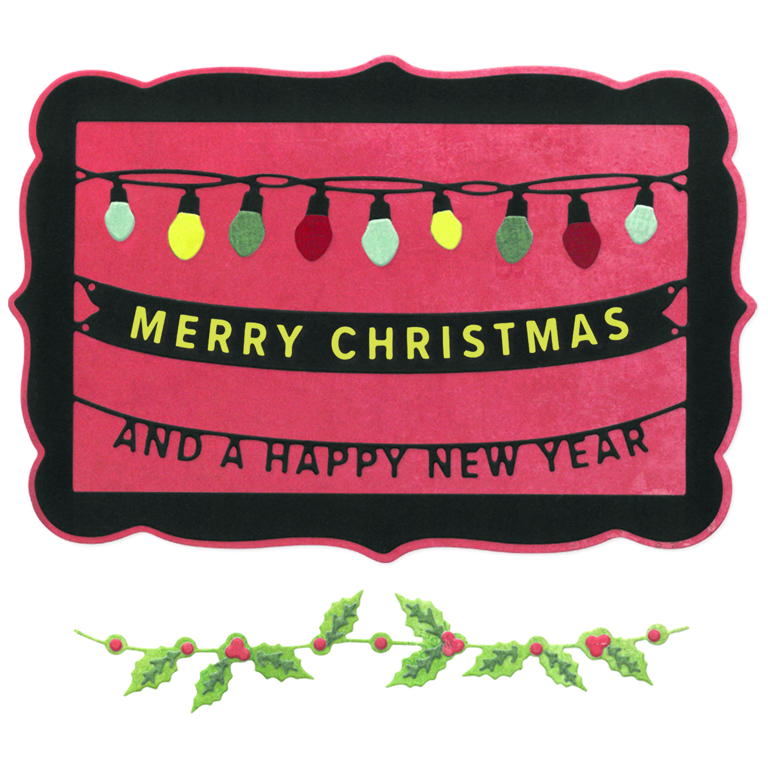 Sizzix 49&M Thinlits Die Set 15PK Snap and Swap Merry Christmas By 49 and Market