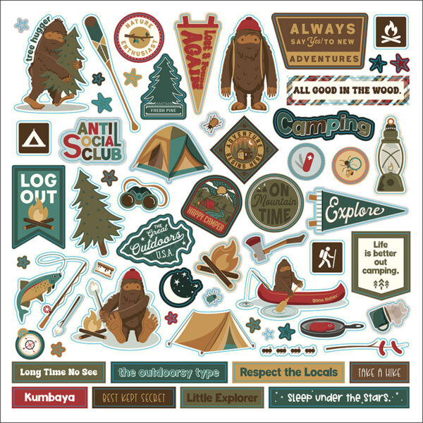 Photo Play Camping Legends Stickers Photo Play Camping Legends Stickers