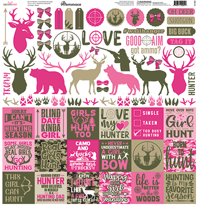 Reminisce Girls Who Hunt 12X12 Sticker