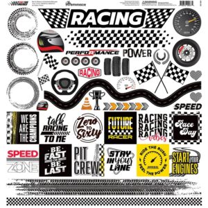 Reminisce Start Your Engines 12X12 Sticker