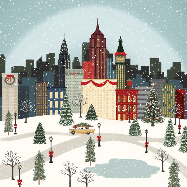 CB Christmas in the City 12X12 Christmas City Scene