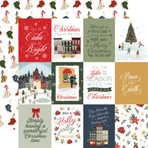 CB Christmas in the City 12X12 3X4 Journaling Cards