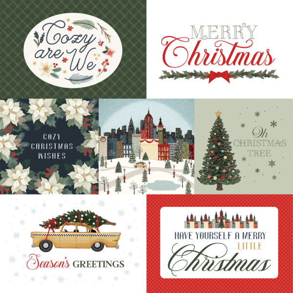 CB Christmas in the City 12X12 6X4 Journaling Cards