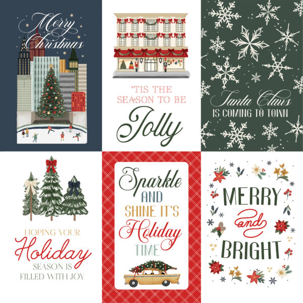 CB Christmas in the City 12X12 4X6 Journaling Cards