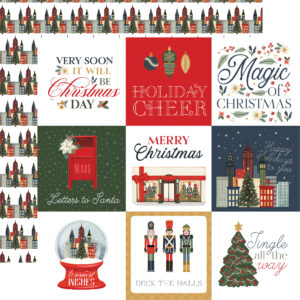 CB Christmas in the City 12X12 4X4 Journaling Cards