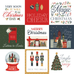 CB Christmas in the City 12X12 4X4 Journaling Cards