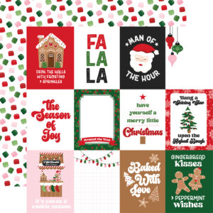 CB Santa's Christmas Delivery 12X12 3X4 Journaling Cards