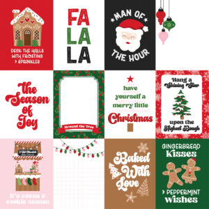 CB Santa's Christmas Delivery 12X12 3X4 Journaling Cards