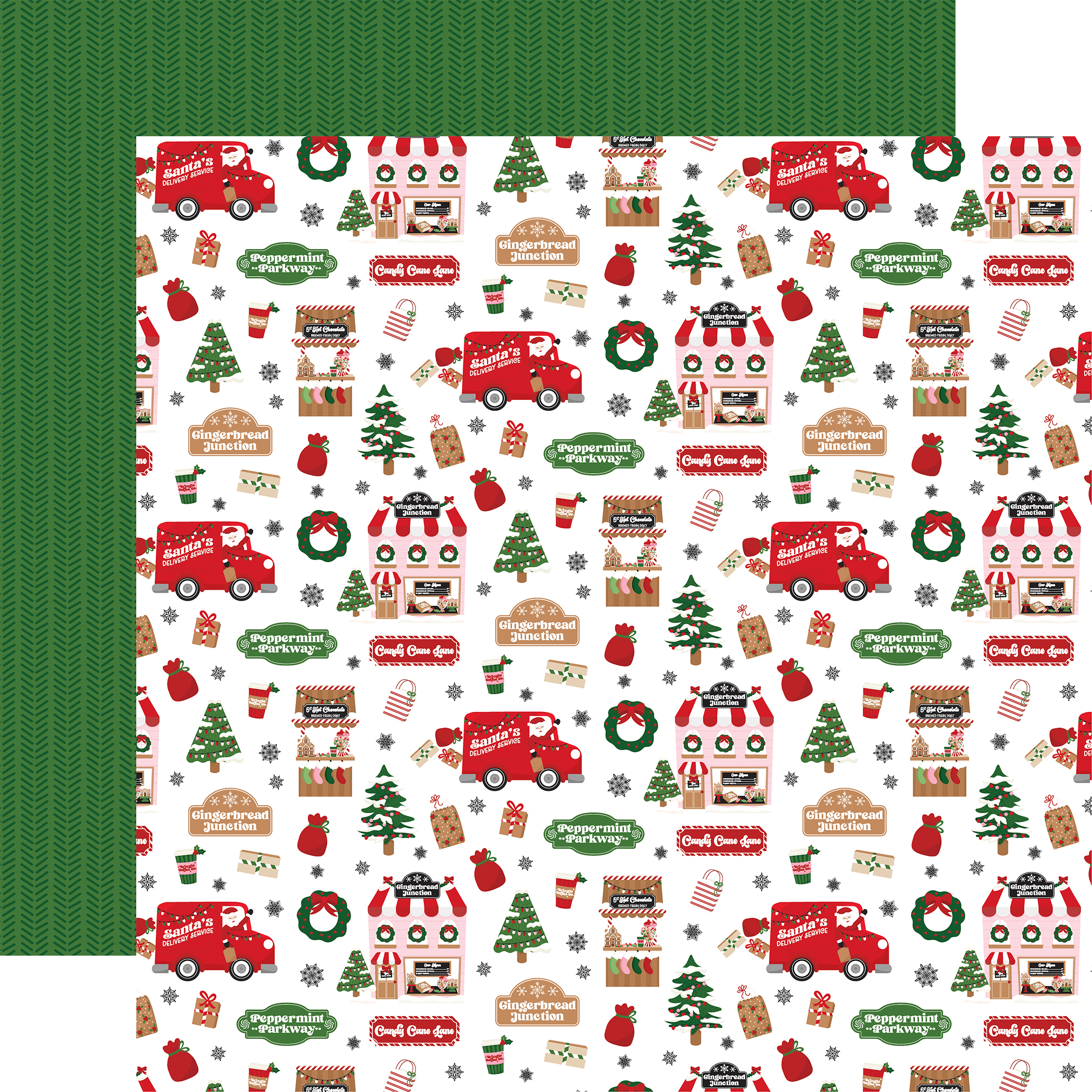 CB Santa's Christmas Delivery 12X12 Candy Cane Lane