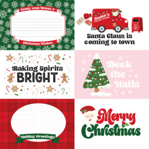 CB Santa's Christmas Delivery 12X12 6X4 Journaling Cards