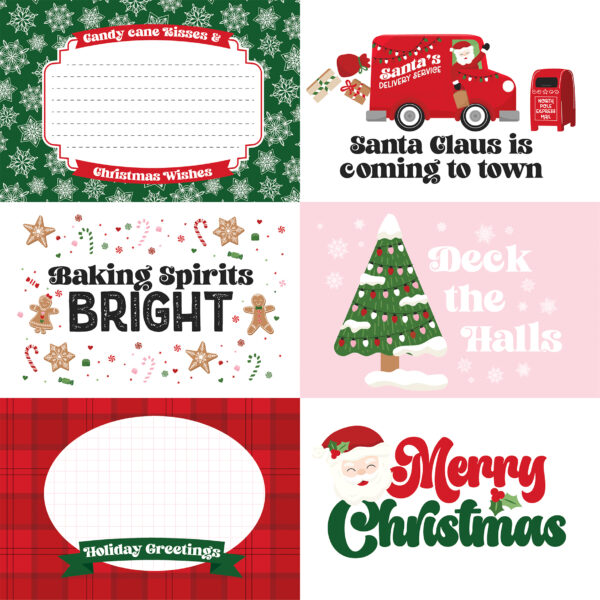 CB Santa's Christmas Delivery 12X12 6X4 Journaling Cards