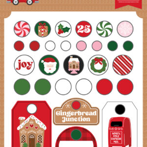 CB Santa's Christmas Delivery Decorative Brads