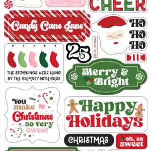 CB Santa's Christmas Delivery 6X13 Chipboard Word & Phrases