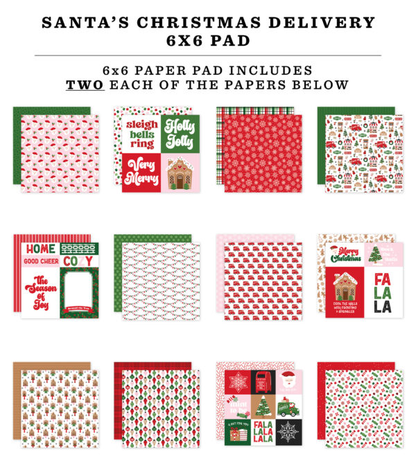 CB Santa's Christmas Delivery 6X6 Paper Pad