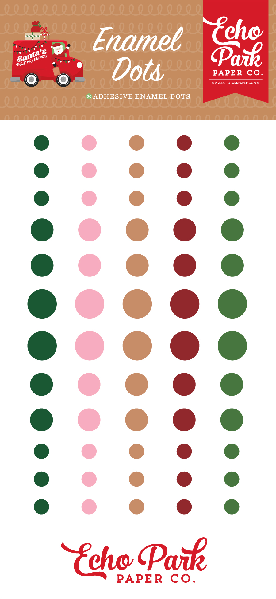 CB Santa's Christmas Delivery Enamel Dots