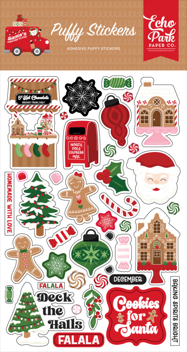 CB Santa’s Christmas Delivery Puffy Stickers CB Santa's Christmas Delivery Puffy Stickers