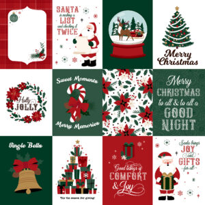 Ep Santa Claus 12X12 3X4 Journaling Cards
