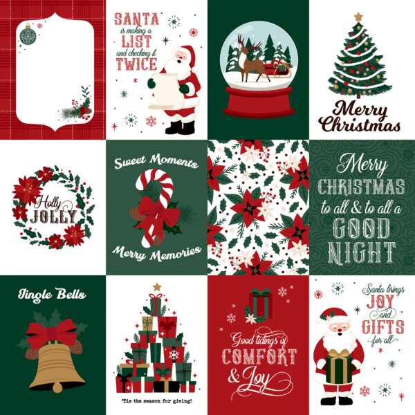 Ep Santa Claus 12X12 3X4 Journaling Cards