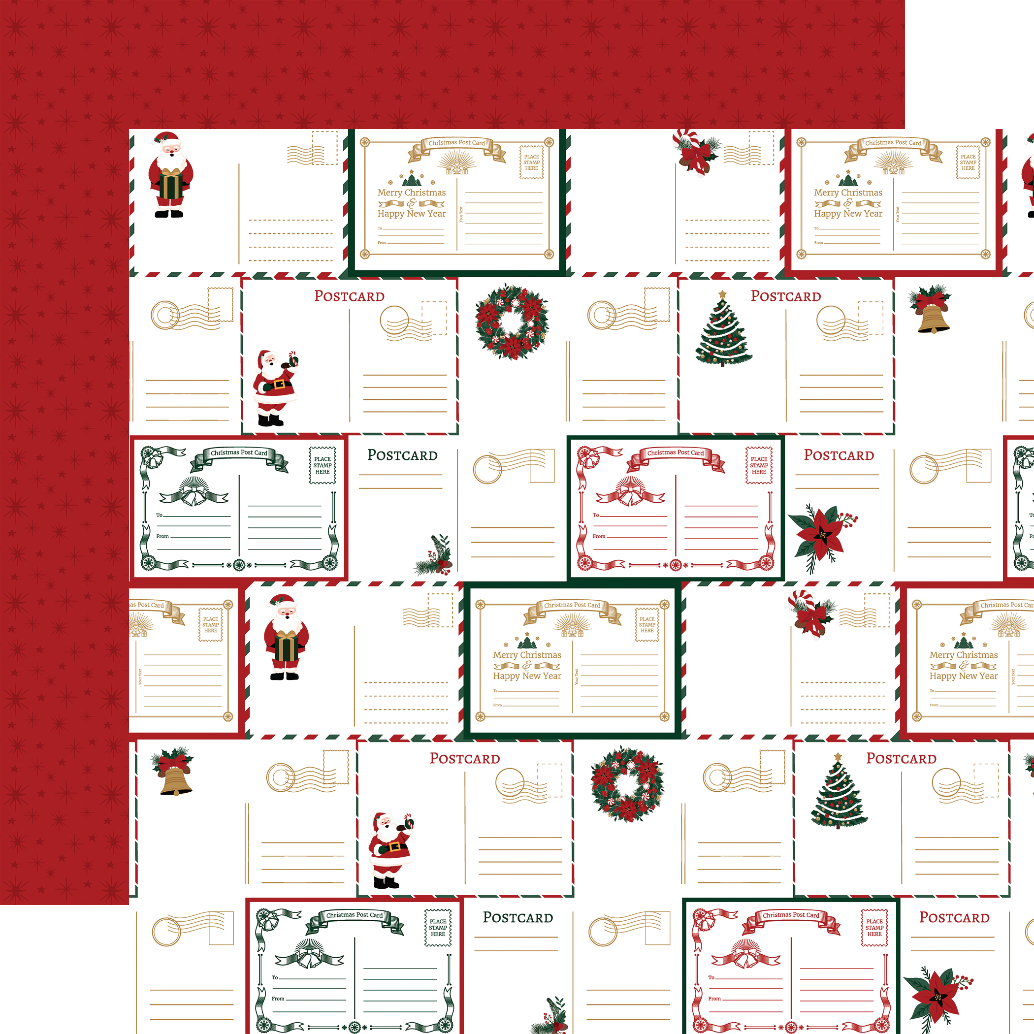 Ep Santa Claus 12X12 Christmas Post Card