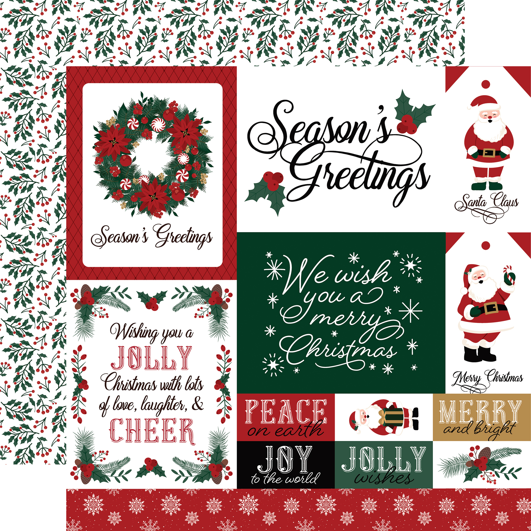 Ep Santa Claus 12X12 Multi Journaling Cards