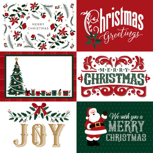 Ep Santa Claus 12X12 6X4 Journaling Cards