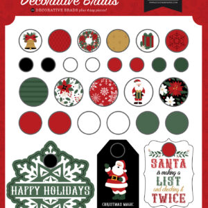 Ep Santa Claus Decorative Brads