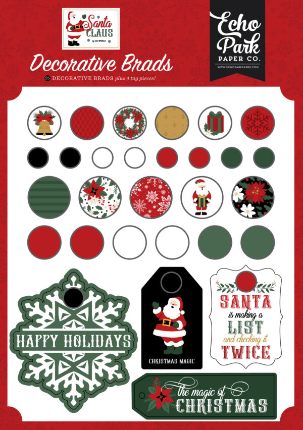 Ep Santa Claus Decorative Brads