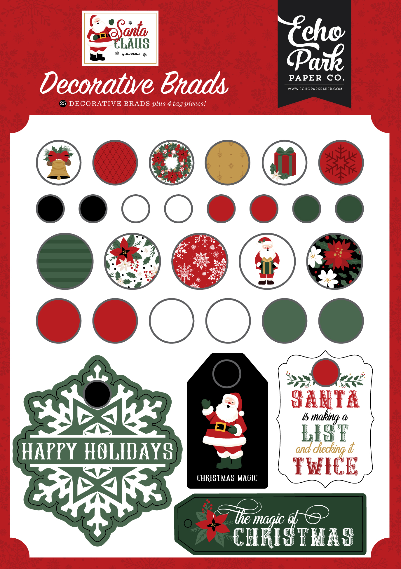 Ep Santa Claus Decorative Brads