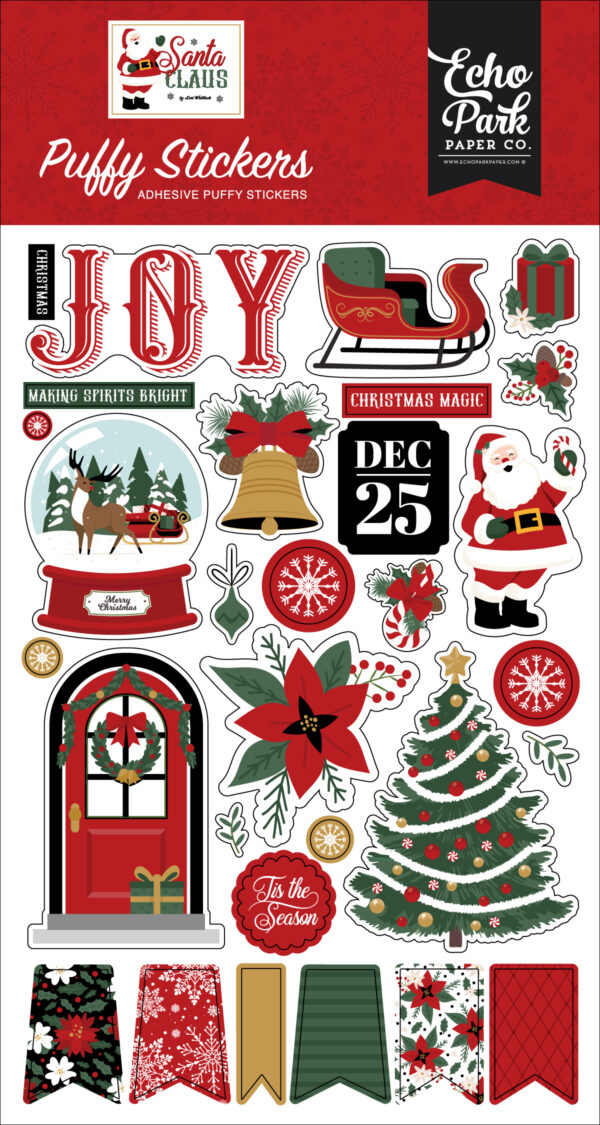 Ep Santa Claus Puffy Stickers