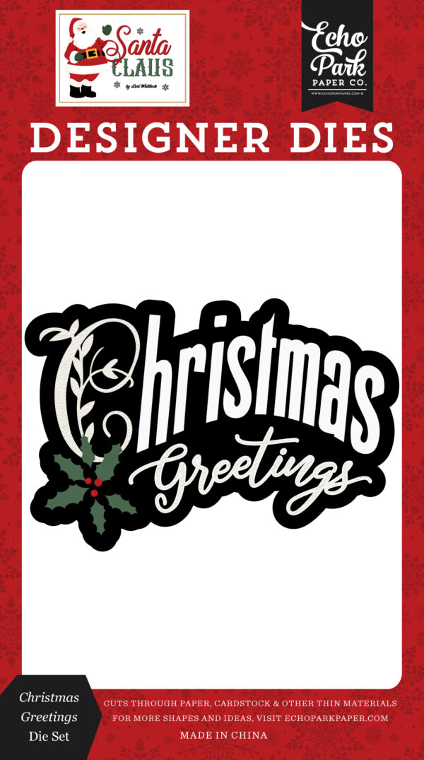 Ep Santa Claus Christmas Greetings Die Set
