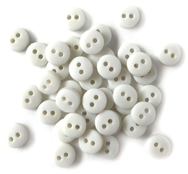 BUTTONS GALORE & MORE TINY WHITE BUTTONS